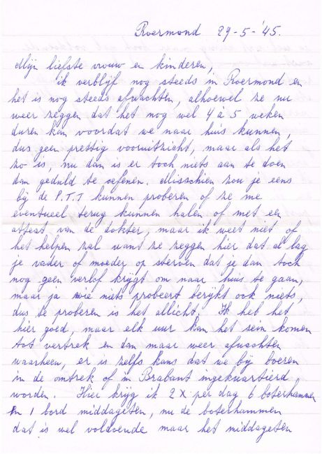 25 Brief Pa uit Roermond 29-5-'45 voorkant.jpg